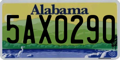 AL license plate 5AX0290
