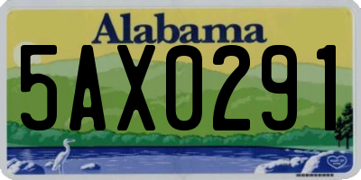 AL license plate 5AX0291