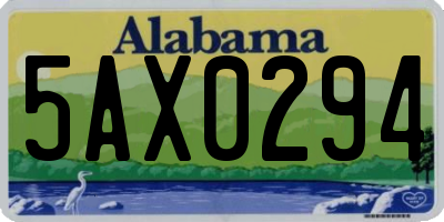 AL license plate 5AX0294