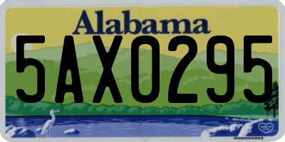 AL license plate 5AX0295