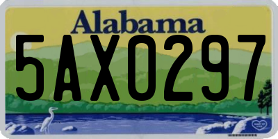 AL license plate 5AX0297