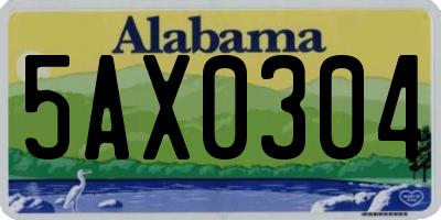 AL license plate 5AX0304