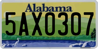 AL license plate 5AX0307
