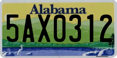 AL license plate 5AX0312