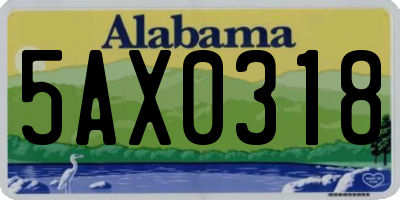 AL license plate 5AX0318