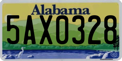 AL license plate 5AX0328