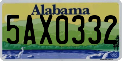 AL license plate 5AX0332
