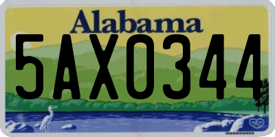 AL license plate 5AX0344