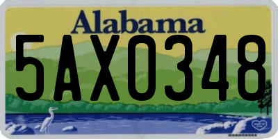 AL license plate 5AX0348