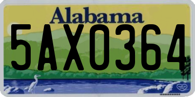 AL license plate 5AX0364