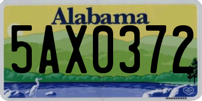 AL license plate 5AX0372