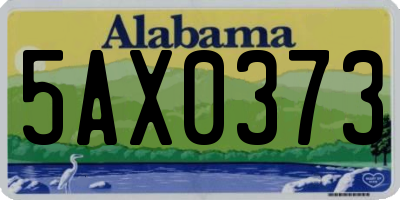 AL license plate 5AX0373