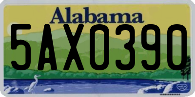 AL license plate 5AX0390
