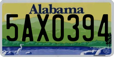 AL license plate 5AX0394