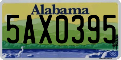 AL license plate 5AX0395
