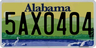 AL license plate 5AX0404