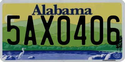 AL license plate 5AX0406