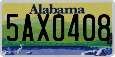 AL license plate 5AX0408