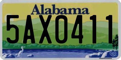 AL license plate 5AX0411