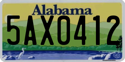 AL license plate 5AX0412