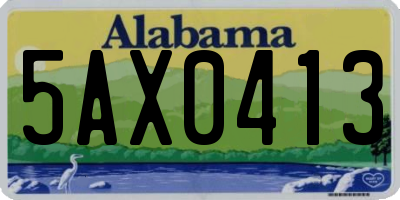 AL license plate 5AX0413
