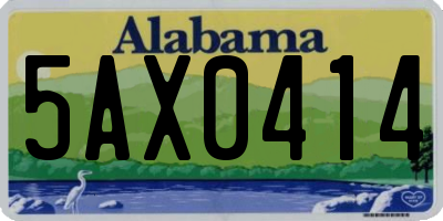 AL license plate 5AX0414