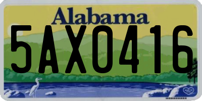 AL license plate 5AX0416