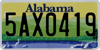 AL license plate 5AX0419