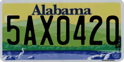 AL license plate 5AX0420