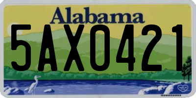AL license plate 5AX0421