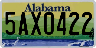 AL license plate 5AX0422
