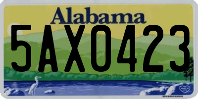 AL license plate 5AX0423