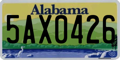 AL license plate 5AX0426