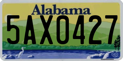 AL license plate 5AX0427