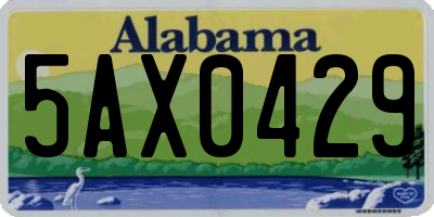 AL license plate 5AX0429