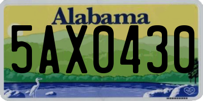 AL license plate 5AX0430