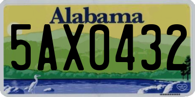 AL license plate 5AX0432