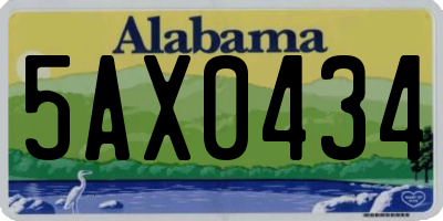 AL license plate 5AX0434