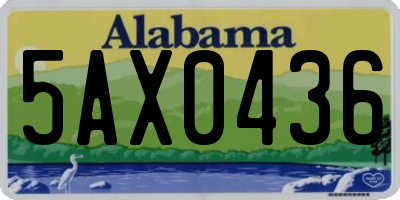 AL license plate 5AX0436