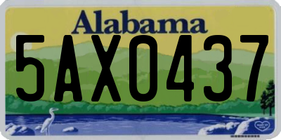 AL license plate 5AX0437