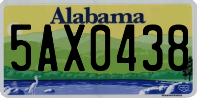 AL license plate 5AX0438