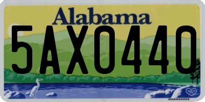 AL license plate 5AX0440