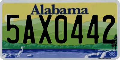 AL license plate 5AX0442