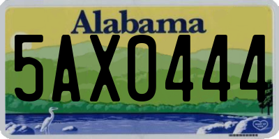 AL license plate 5AX0444