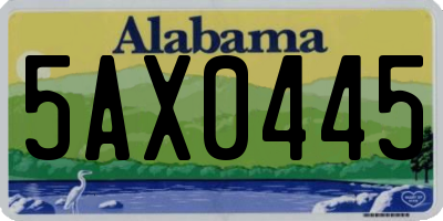 AL license plate 5AX0445