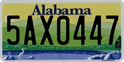 AL license plate 5AX0447