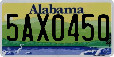 AL license plate 5AX0450
