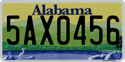 AL license plate 5AX0456