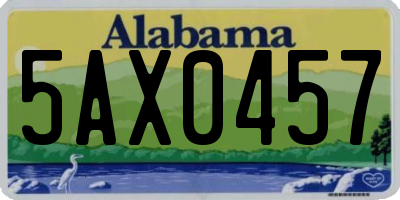 AL license plate 5AX0457