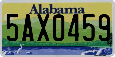 AL license plate 5AX0459